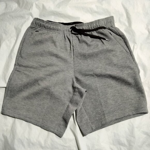 90 Degree By Reflex Mens Grey Heather Secure Zipper Pocket Touchstone Shorts L - Picture 1 of 7